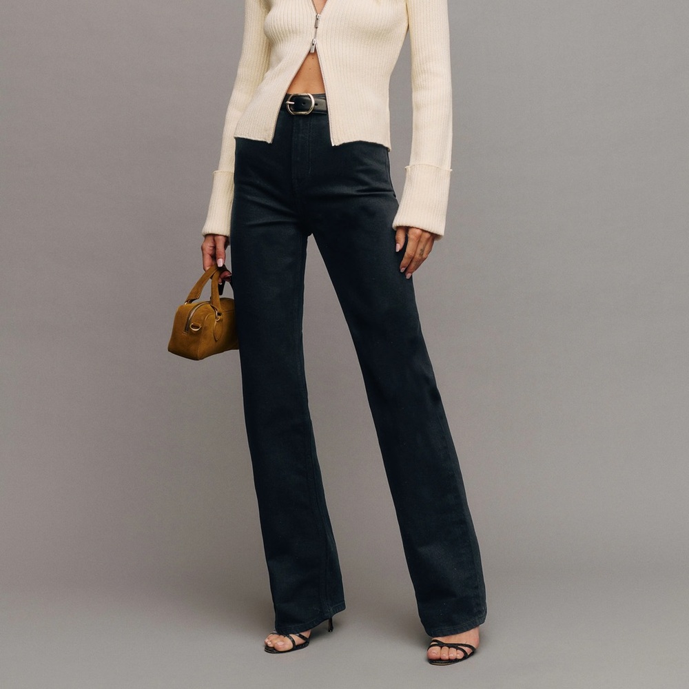 Reformation Wilder Stretch High Rise Wide Leg Jeans